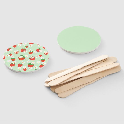 デイジー花フローラいちご模様クリスマス ハンドファン (組立なし)