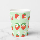 デイジー花フローラいちご模様クリスマス 紙コップ (右)