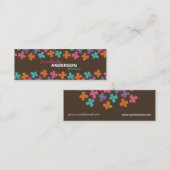 デイジー花ポップ・アートのおもしろい夏デイジーお洒落かわいい スキニー名刺 (正面/裏面)