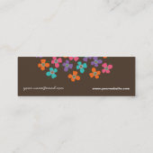 デイジー花ポップ・アートのおもしろい夏デイジーお洒落かわいい スキニー名刺 (裏面)