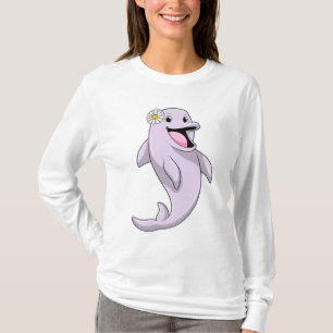 デイジー花付きイルカ Tシャツ