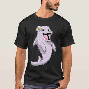 デイジー花付きイルカ Tシャツ