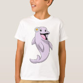 デイジー花付きイルカ Tシャツ (正面)