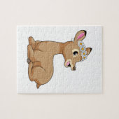 デイジー花付き鹿 ジグソーパズル (横)