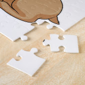 デイジー花付き鹿 ジグソーパズル (側面)