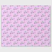 デイジー花付き ラッピングペーパー (フラット)