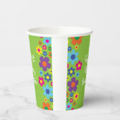 デイジー花可愛いヒッピー1st誕生日キッズ 紙コップ (左)