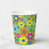 デイジー花可愛いヒッピー1st誕生日キッズ 紙コップ (左)