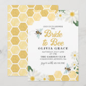 デイジー花嫁へBeeブライダルシャワー招待 招待状 (正面/裏面)