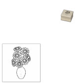 デイジー花束の花瓶2 ラバースタンプ (押印)