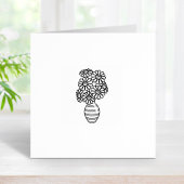 デイジー花束の花瓶2 ラバースタンプ