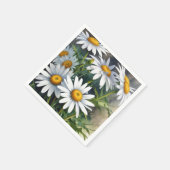 デイジー花束エレガント水彩 スタンダードカクテルナプキン (角)