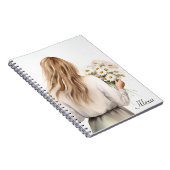 デイジー花束付き女性 ノートブック (右側)