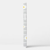 デイジー花柄グレーストライプのパーソナライズされた Case-Mate iPhoneケース (裏面 / 右)