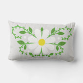 デイジー花柄装飾用クッション ランバークッション (裏面)