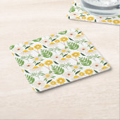 デイジー花柄 スクエアペーパーコースター (アングル)