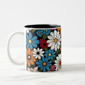 デイジー花柄 ツートーンマグカップ (左)