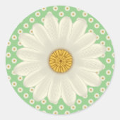 デイジー花柄 ラウンドシール (正面)