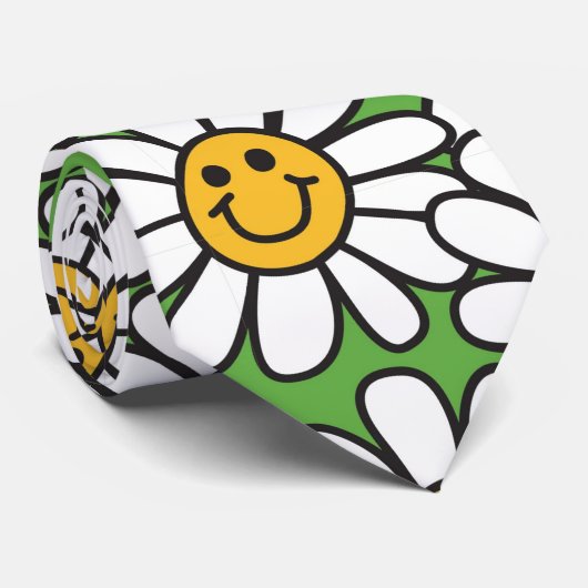 デイジー花模様 ネクタイ (ロール)