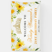 デイジー花歓迎バースデーパーティー 横断幕 (縦)
