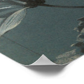 デイジー花灰色ビクトリアンヴィンテージイラストレーション ポスター (角)