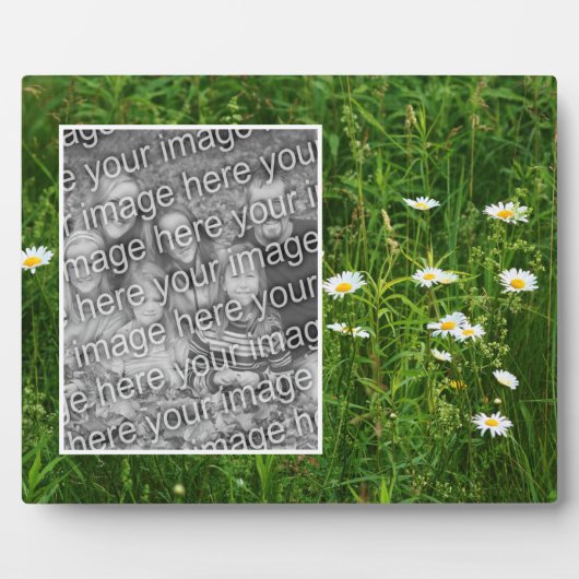 デイジー花畑に自分の写真を追加 フォトプラーク (正面)