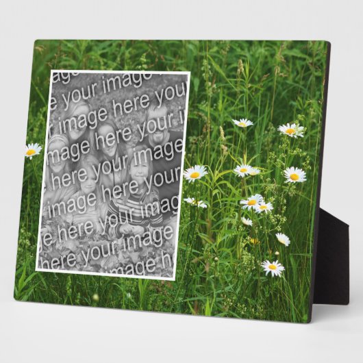 デイジー花畑に自分の写真を追加 フォトプラーク (側面)