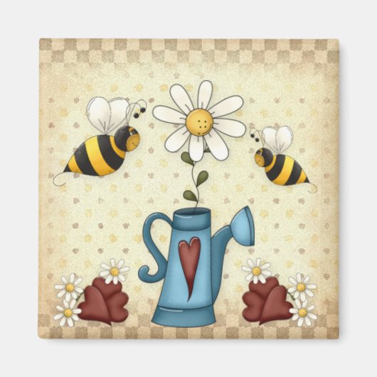 デイジー花磁石 マグネット (正面)