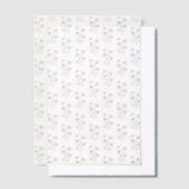 デイジー花結婚柄 ベラム紙招待状 (オフセット)