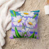 デイジー花装飾用クッション クッション (ブランケット)