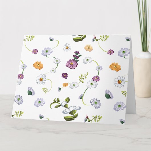 デイジー花2 サンキューカード (正面)