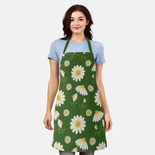 デイジー花 エプロン (着用した状態)