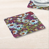 デイジー花 スクエアペーパーコースター (アングル)