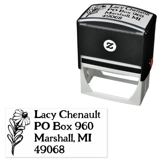 デイジー花 セルフインキングスタンプ (インサイチュ)