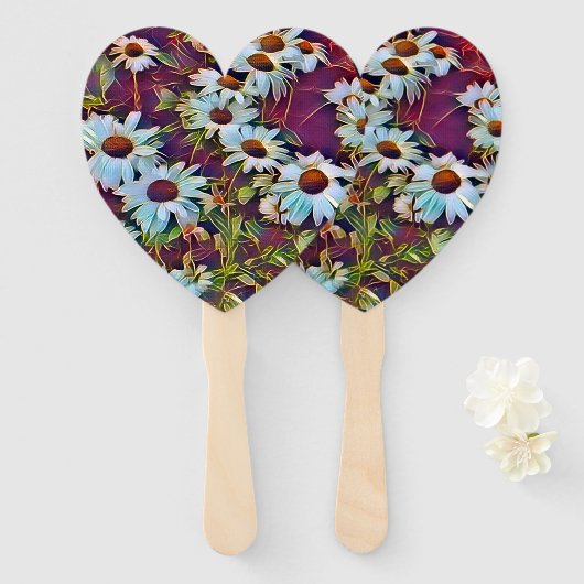 デイジー花 ハンドファン (正面&裏面)