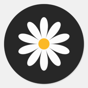 デイジー花 ラウンドシール