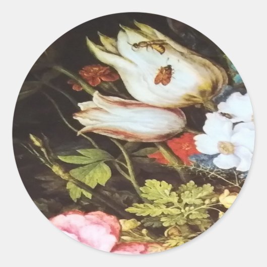 デイジー花 ラウンドシール (正面)