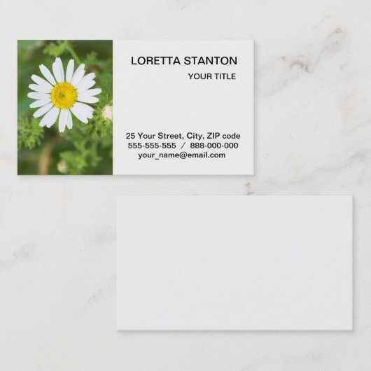 デイジー花 名刺 (正面/裏面)