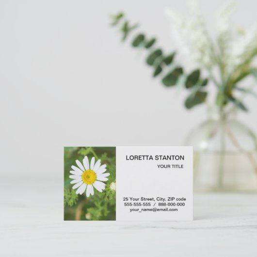 デイジー花 名刺 (スタンド正面)