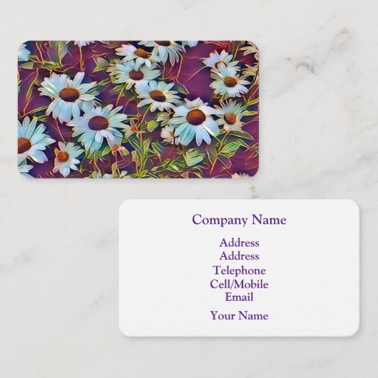 デイジー花 名刺 (正面/裏面)