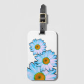 デイジー花(白花びら) ラゲッジタグ (正面縦)