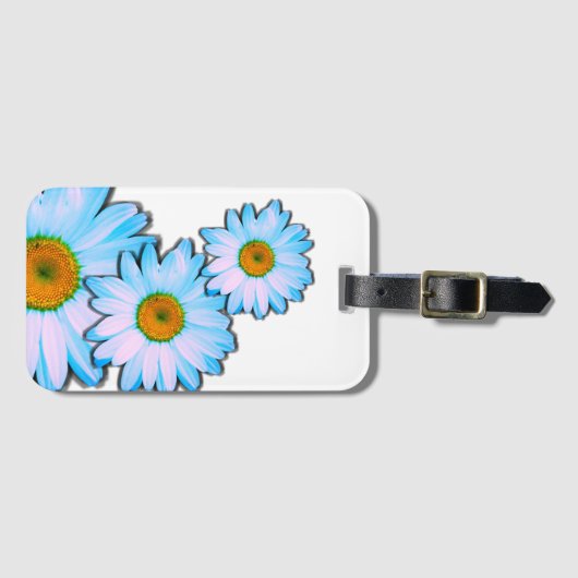 デイジー花(白花びら) ラゲッジタグ (正面横)