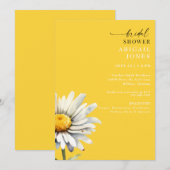 デイジー茎スプリングイエロー ブライダルシャワー招待状 招待状 (正面/裏面)