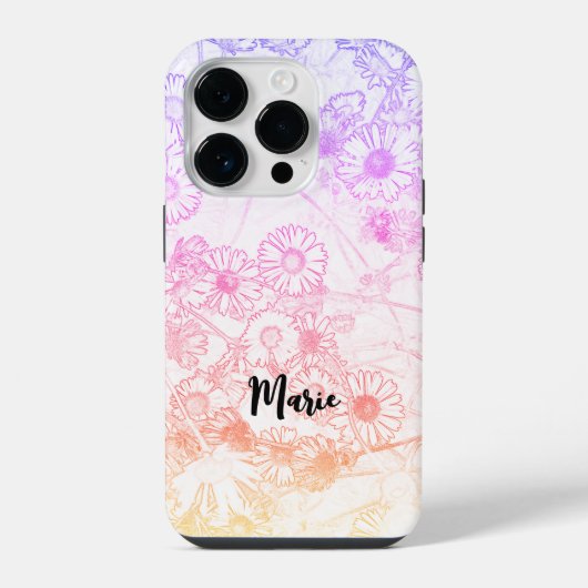 デイジー草模様 iPhoneケース (裏面)