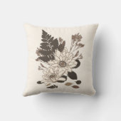 デイジー葉と – クリームに透明。 クッション (裏面)