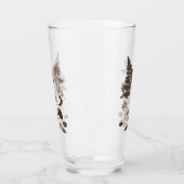 デイジー葉と – クリームに透明。 タンブラーグラス (左)