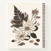 デイジー葉と – クリームに透明。 ノートブック (裏面)