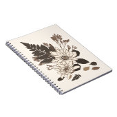 デイジー葉と – クリームに透明。 ノートブック (右側)