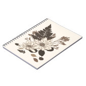 デイジー葉と – クリームに透明。 ノートブック (左側)