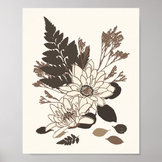 デイジー葉と – クリームに透明。 ポスター (正面)